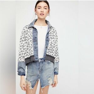 Free people denim and quilt jacket size xs/s